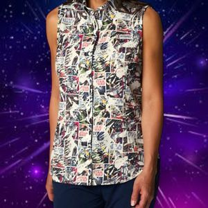 Columbia Pfg Star Wars Cantina II Super Tammi Comic Strip Women’s  Large Shirt